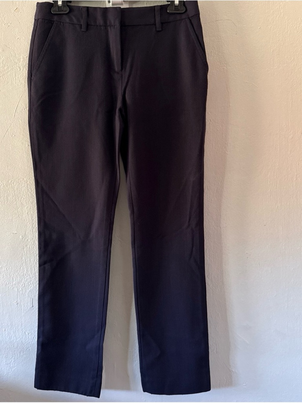 TORY BURCH Womens sz 0 Dark Blue 99% Wool Slim/Tapered Leg Crop Ankle